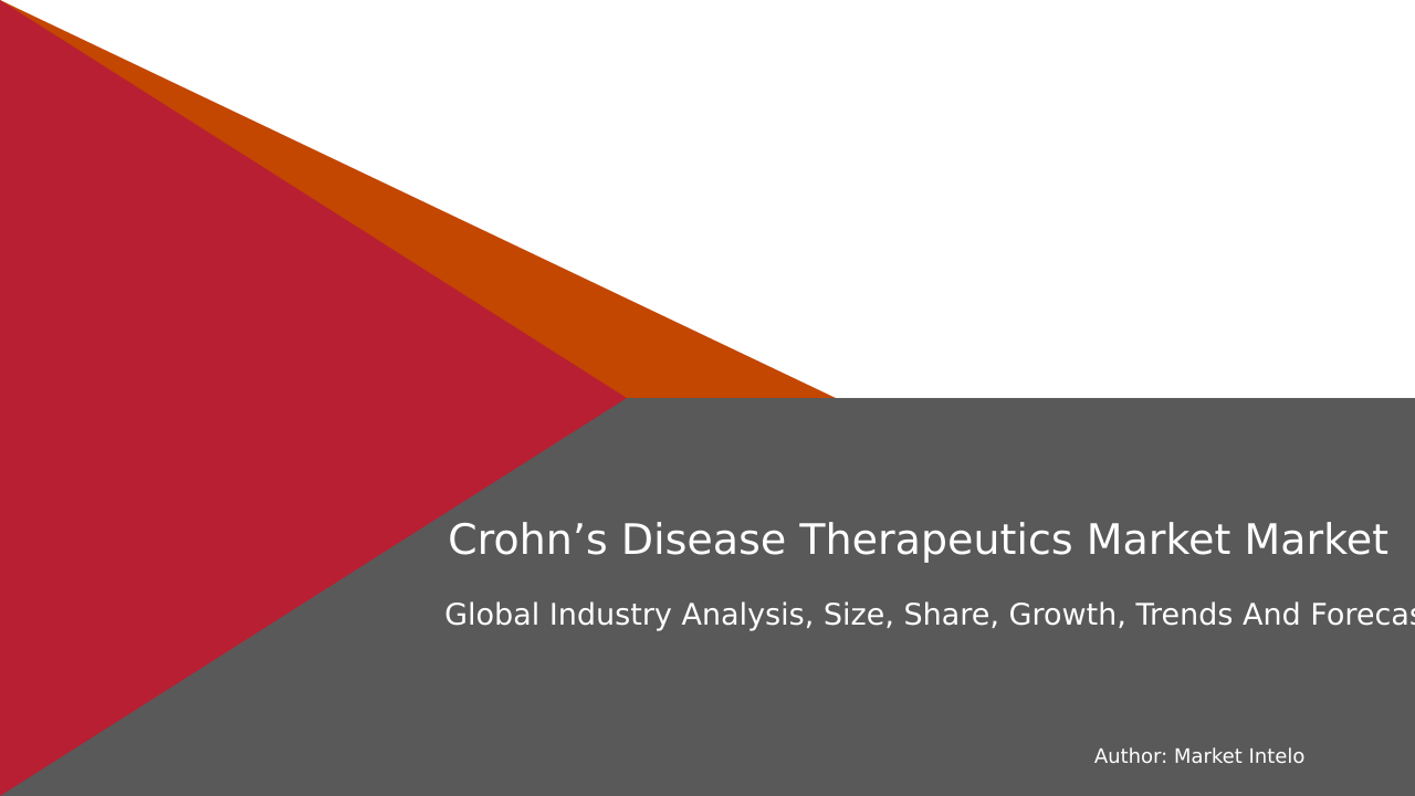 Crohn’s Disease Therapeutics Market Research Report 2033